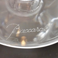 フランス ヴィンテージ Baccarat オンド ワイングラス ペア バカラの画像