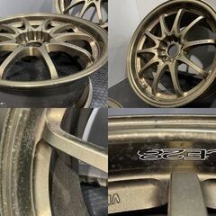 【希少】RAYS VOLK RACING CE-28 ボルクレーシング 18インチ 4本 8.5J5HPCD114.3+30 ブロンズ 鍛造 軽量 スカイライン ランエボ(MHD420MYR)クレジットカード QRコード決済可能の画像