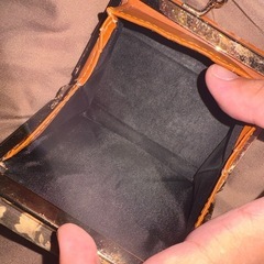 【無料】三つ折財布 花柄 ブラウンの画像