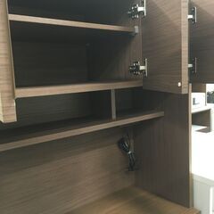 ★リユースのサカイ横浜南店★YM1303  食器棚 ブラウン W90×D45×H181 クリーニング済みの画像