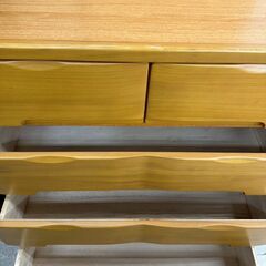 ★リユースのサカイ高崎店★TJ12305 (株)サン チェスト ライトブラウン H120×D44.5×W800 クリーニング済みの画像