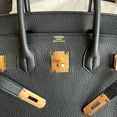 エルメス(HERMES) バーキン30 黒 トゴ ゴールド金具 U刻印の画像