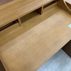 ★リユースのサカイ高崎店★TJ12308 佐藤産業 学習机 ライトブラウン H86.5×D57×W80 クリーニング済みの画像