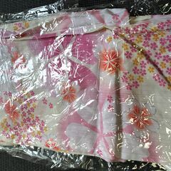 【新品】女性用 ピンクの花柄浴衣の画像