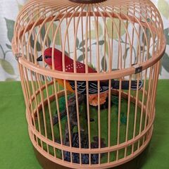 美品●本物の小鳥のような さえずり＆動き★スイング・シング・バード★音声反応/タッチセンサー付◎バーチャルペット・動作確認済◎の画像