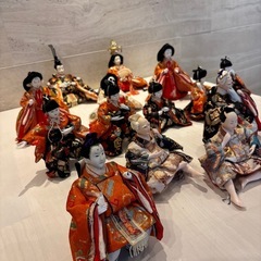 あげます　お雛様やよい15人揃い　古い物ですの画像