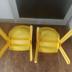 子供用 キッズカラーチェア 椅子 2個 セット 積み重ねOKの画像