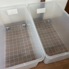 ｷｬｽﾀｰ付き収納BOX 2個の画像