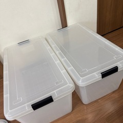 ｷｬｽﾀｰ付き収納BOX 2個の画像