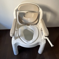 アロン化成 安寿 ポータブルトイレちびくまん FX-CP ベージュ 介護用トイレの画像
