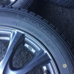 155/65R14 アルミホイール付スタッドレスタイヤ 4本セットの画像