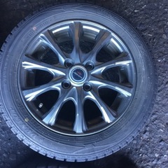 155/65R14 アルミホイール付スタッドレスタイヤ 4本セットの画像