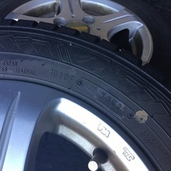 155/65R13 アルミホイール付スタッドレスタイヤ 4本セットの画像