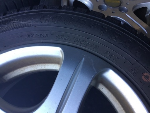 155/65R13 アルミホイール付スタッドレスタイヤ 4本セット