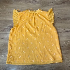 ANN TAYLOR FACTORY イエローフリルブラウス XLの画像