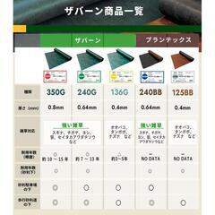防草シート  ザバーン240G(グリーン)1ｍ×約9ｍの画像