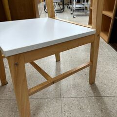 ★リユースのサカイ高崎店★TJ12310 (株)ニトリ 椅子 ライトブラウン/白 H78.5×D50×W40 クリーニング済みの画像