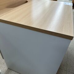 ★リユースのサカイ高崎店★TJ12315  デスク クリーム H120.5×D60.5×W80 クリーニング済みの画像