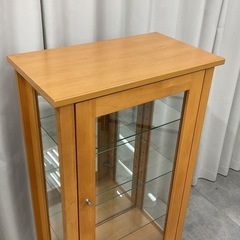 KG-22【新入荷　リサイクル品】木製　コレクションキャビネット　ナチュラルの画像