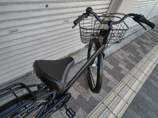 SHIONO]27.5吋 シティサイクル アルミ/外装6段/LEDオート(ブラック)