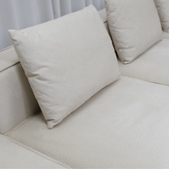 KG-23【新入荷　アウトレット品】河口家具　サンプル品　組み合わせ自在なユニットソファ4点セット　ベージュの画像