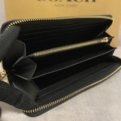 COACH　コーチ　C3441　長財布　ストラップ付き　ブラックの画像