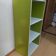 カラーボックス　緑と白の画像