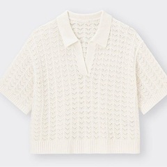 透かし編み✧ポロセーターの画像