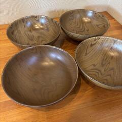 美濃焼 特撰 創作 陶器 木目調 多用碗 丼 麺類 和食器 4個セットの画像