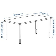 IKEA デスク 120x60cm 中古 高さ調節可の画像