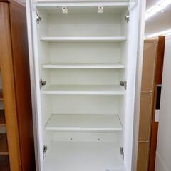 リユースのサカイ太田店★ジモティ割あり★  食器棚 白 H200×D49×W60 クリーニング済み OJ10189の画像