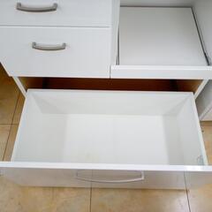 リユースのサカイ太田店★ジモティ割あり★ NITORI レンジボード 白 H180×D40×W80 クリーニング済み OJ10190の画像