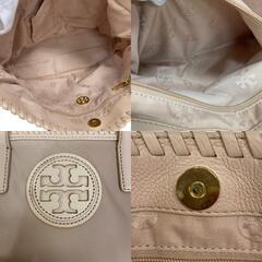 トリーバーチ Tory Burch トートバッグ ロゴ ベージュの画像
