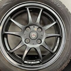 【DELINTE WINTER WD1 165/60R15】スタッドレス【Lehrmeister ESTROSA 15インチ 4.5J4HPCD100+45】21年製 バリ溝 ハスラー等　(STN001の画像