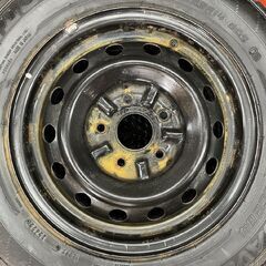 走行短め【DUNLOP ENASAVE EC204 195/65R14】夏タイヤ【スチールホイール 14インチ 6J5HPCD114.3】22年製 イプサム等　(STG018)の画像