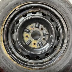 走行短め【DUNLOP ENASAVE EC204 195/65R14】夏タイヤ【スチールホイール 14インチ 6J5HPCD114.3】22年製 イプサム等　(STG018)の画像