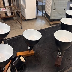 スタイリッシュ天井照明 2点セット  ブラック×ウッド / ブラック×ダークブラウン 💡【電球付き / 合計2台】の画像