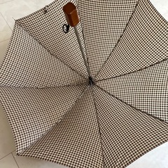 チェック柄　折りたたみ　雨傘　の画像