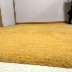 【美品】イケア IKEA カーペット ラグ マット　イエローの画像