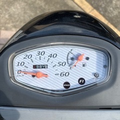 人気車両‼️レッツ5 CA47A　リアキャリア付き❗️シート破れ無し‼️の画像