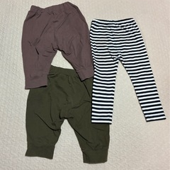 【美品★良品】90〜100㎝ボトムス3本　ユニセックス男女兼用ジェンダーレスの画像