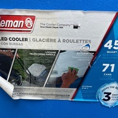 美品‼️US🇺🇸Coleman保冷力3日ホイールクーラーキャンプアウトドアBBQビーチパーティ42L45QT🍉プロフ必読 の画像