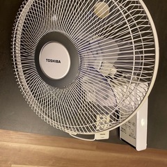 東芝 TOSHIBA 壁掛け扇風機 30cm 7枚羽根 リモコン式 ホワイト TF-30RK28の画像