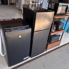 🖤 High-Grade Black ブラック家電7点セット  🚚【配達対応 / 保証あり】スタイリッシュな高年式ブラックで揃えましたの画像