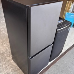 2024年モデル ブラック家電セット    パナソニック 冷蔵庫＋ハイアール洗濯機    🚚【配達対応可・保証付き】の画像
