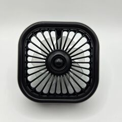 サーキュレーター 扇風機 エアコン 吹き出し口 簡単装着 車内 USB　typeC　LED　ブラック　黒の画像