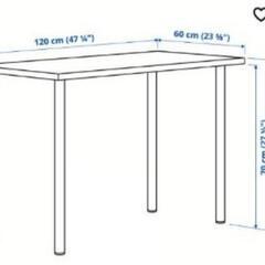 美品【大手家具IKEA 激安半額以下】人気 テーブル デスク ホワイトの画像