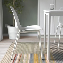 IKEA LIDÅS リードオース チェア, ホワイト/セファスト ホワイトの画像