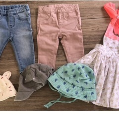 子供服　ベビー服　　30点　70㎝前後　女の子　夏服　帽子　セット　まとめの画像