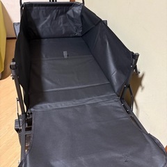 ポータブル旅行用キャンピングカート 長い物を収納可能 取り外し可能なタイヤ 大型ブレーキ付き 折りたたみワンタッチ式 軽量 スタイリッシュ キャンプ用品 携帯用トロリーの画像